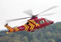 Motorcyclist airlifted to hospital following collision with car in Bugle