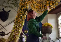 Garland goes on show for festive season