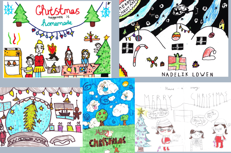 The winning card designs