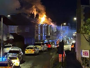 Residents evacuated after a house fire breaks out in Newquay