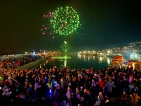 Hundreds turn out for Newlyn Harbour Christmas lights switch-on