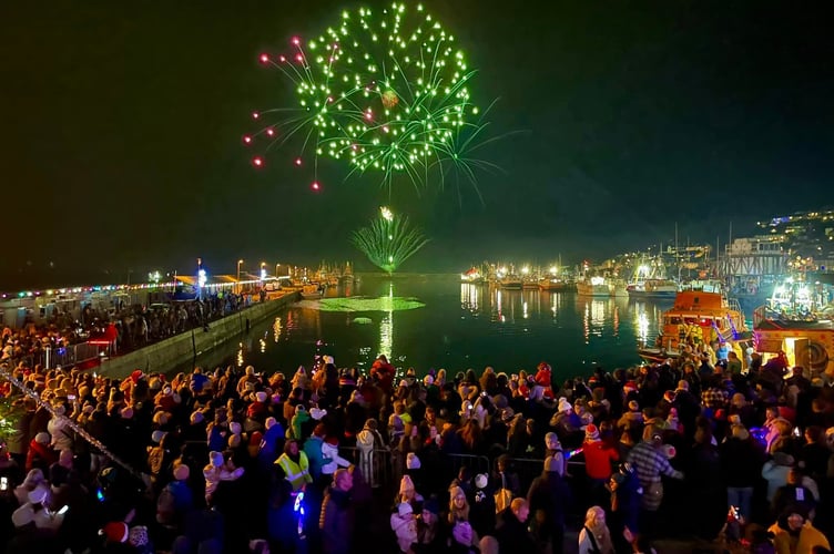 Newlyn Harbour Christmas lights switch-on