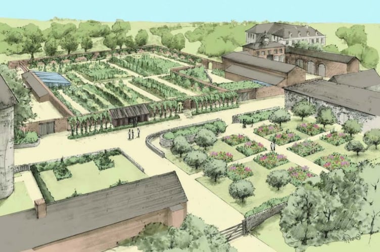 Plans for the walled gardens at Trelissick 
