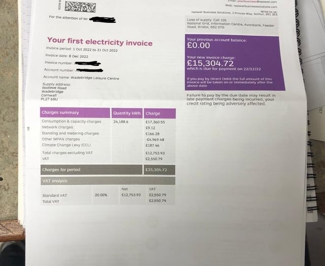 £15k a month energy bill for centre