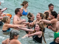 Diving into the new year at Gorran Haven