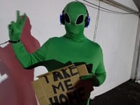 Alien looking to hitch a lift home
