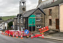 Historic building is shored up after car collided with it