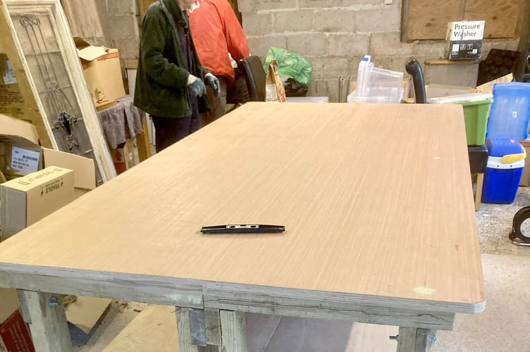 St Just in Penwith Men’s Shed group making some work benches