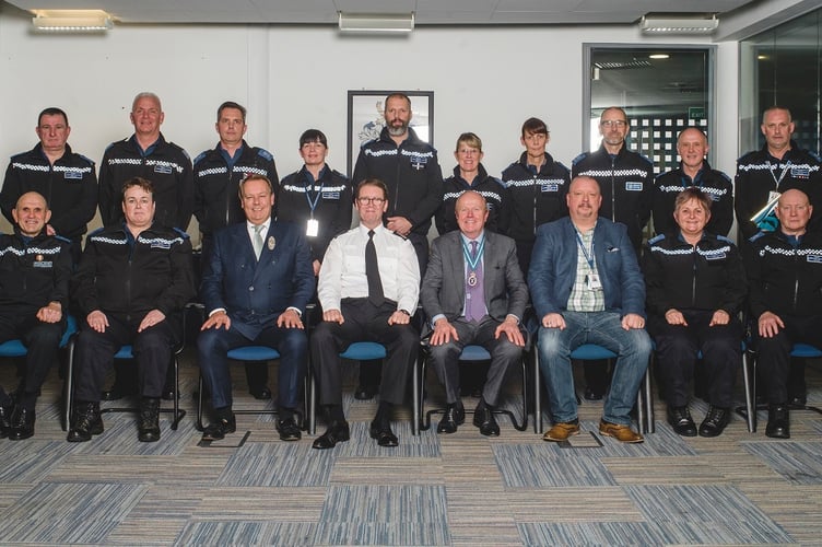 PCSOs receiving their awards