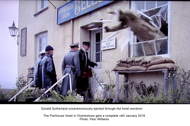 Donald Sutherland thrown through window at Pier House Hotel during filming of the Eagle Has Landed (1976)