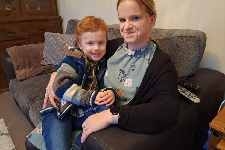 Arthur, 5, and mum Ashleigh, from St Austell
