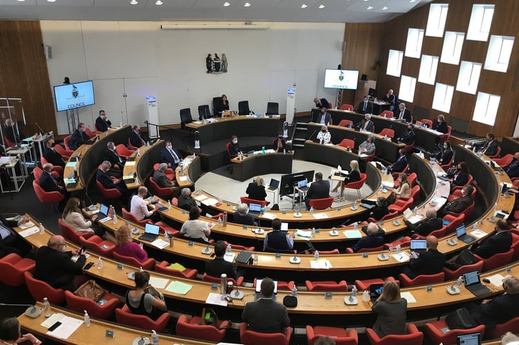 Cornwall Council chamber at County Hall