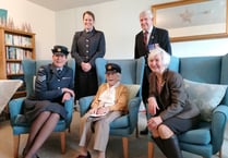A flying visit to celebrate Freda's 102nd birthday