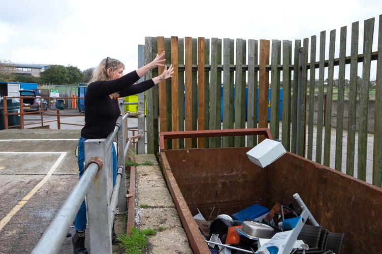 Cornwall Council Waste Management at Newquay Recycling Centre by Â© exposure photo agency