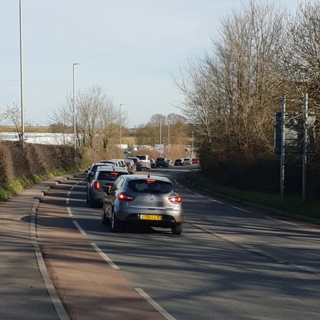 Cades Lidl Wellington traffic chaos queues queuing traffic lights
