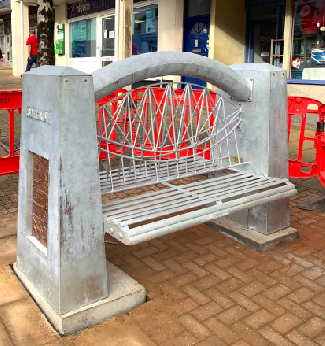 The heritage bench seating has been installed in the centre of Saltash