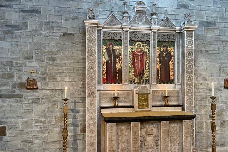 The completed altar after its reconstruction