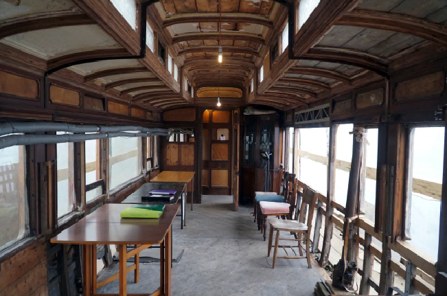 A railway saloon carriage built for Queen Victoria 