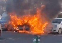 VIDEO: Dramatic footage of blaze in supermarket car park