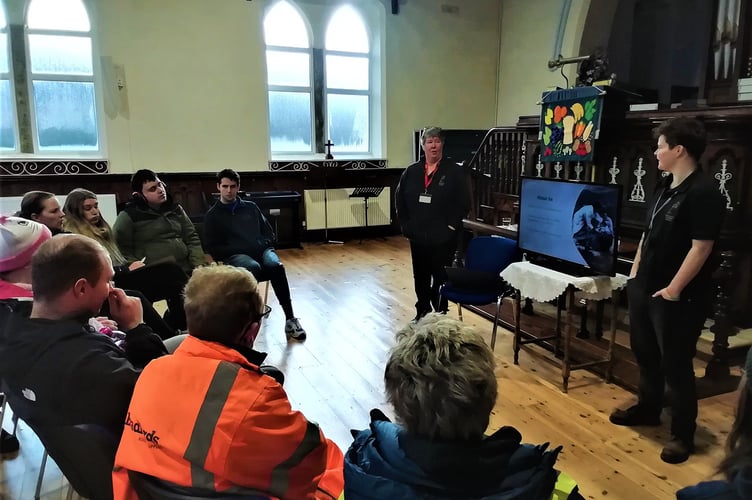 Mousehole Wild Bird Hospital giving a recent presentation to Kehelland College