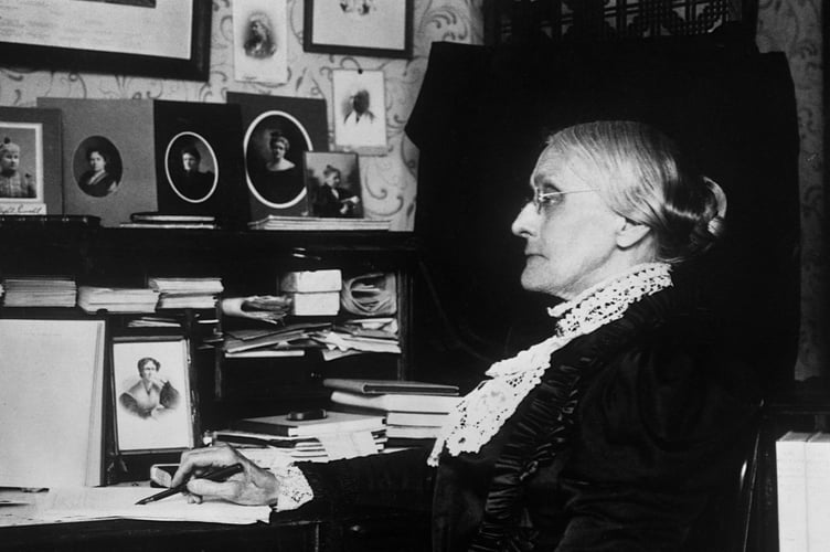 For 45 years, Susan B. Anthony traveled the U.S. relentlessly, stumping for women's rights. She endured ridicule, was hanged in effigy and faced many horrid meals on the road. Nevertheless, she persists