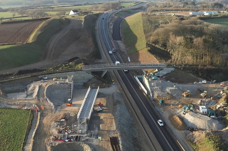 Preparation work taking place for the installation of the new Tolgroggan overbridge