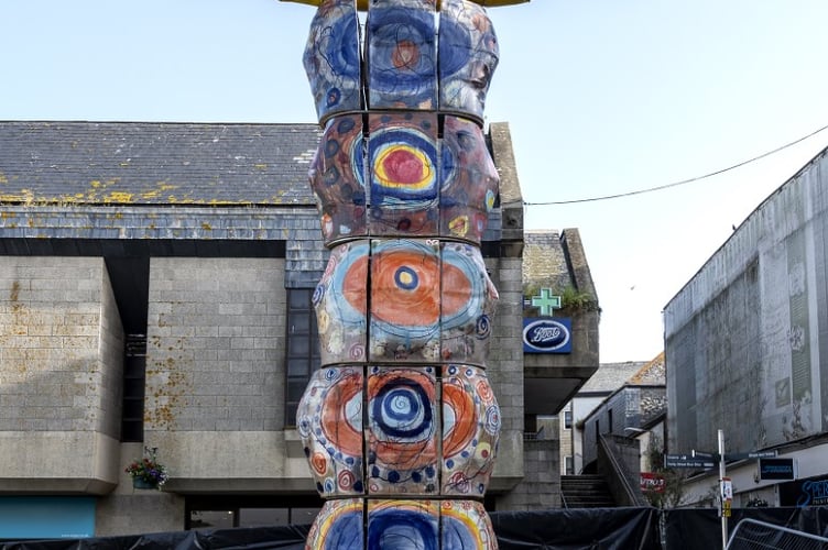 The Earth Goddess statue in St Austell town centre