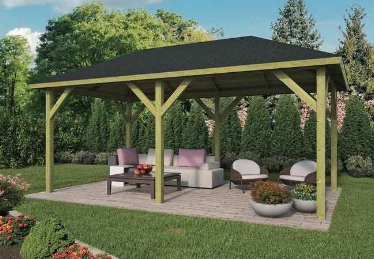 How the timber gazebo could look