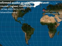 Cornwall 'hit by earthquake'
