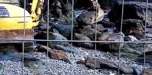 Eco warriors halt work to concrete cliff