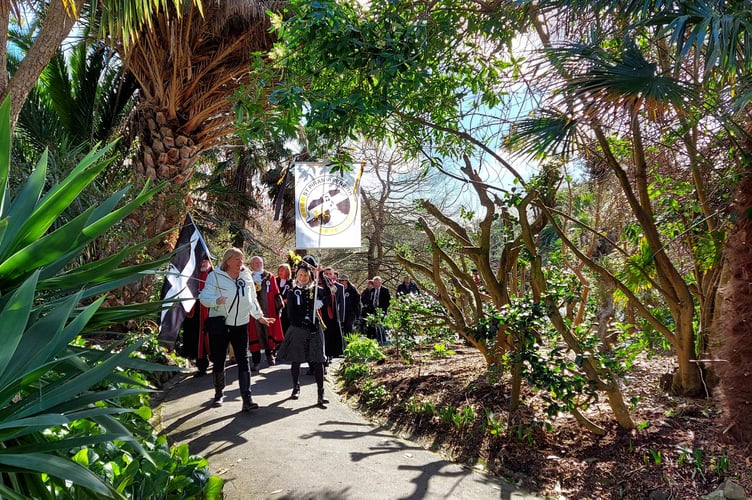 Children parade through Morrab Gardens as part of the 2022 St Piran’s Furry