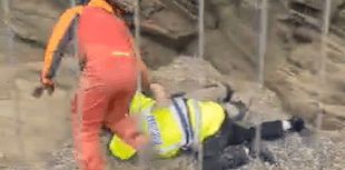 VIDEO: Scuffle breaks out ahead of Whipsiderry cliff demonstration 