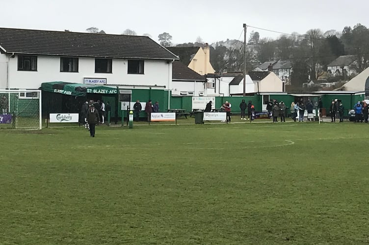 The clubhouse end at Blaise Park
