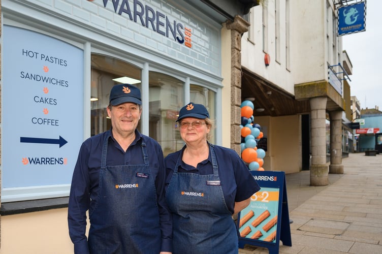Warrens staff at the reopening of the Wharfside Shopping Centre store