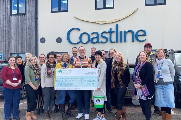 Coastline Housing cheque for CHSW