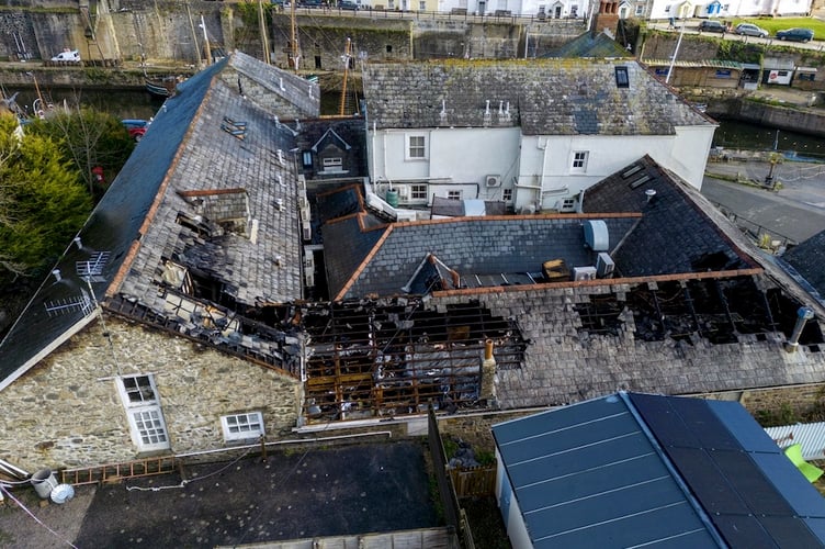 Pier House Hotel fire damage