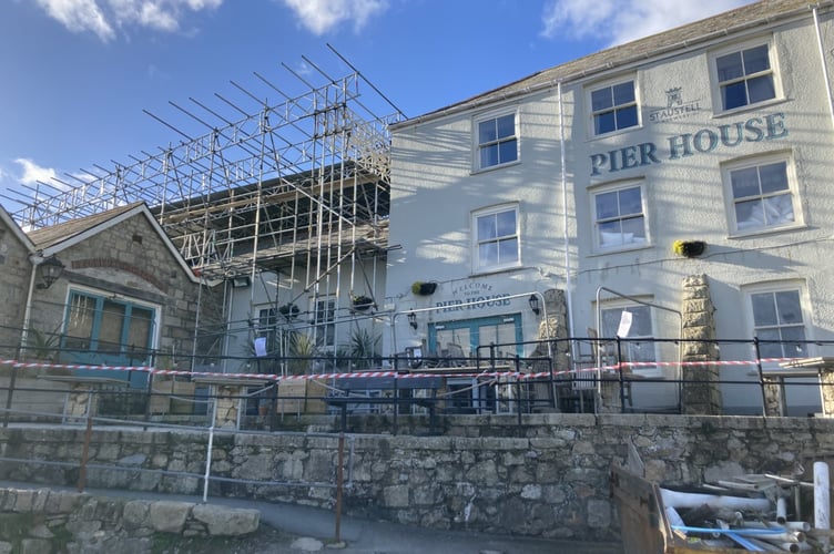 Pier House work taking place