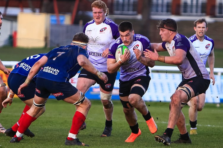 Ben Grubb in action against London Scottish