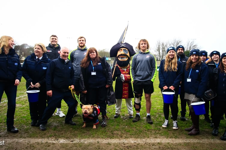 RSPCA collectors at Cornish Pirates