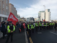 Violence breaks out at asylum seeker protest and counter-protest 