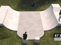 Redundant basketball area could be turned into a new mini skate ramp