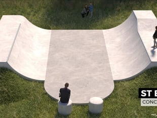 Redundant basketball area could be turned into a new mini skate ramp