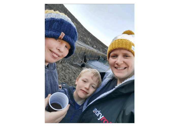 Nicola, who died aged 39 in January, with her sons Jack and Brad
