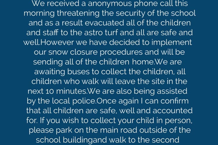 The message the school sent out