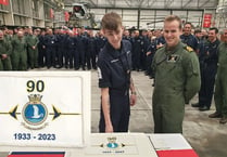 Air squadron celebrate 90th anniversary with ceremony at Culdrose