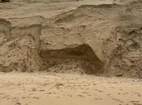 Beachgoers warned to stay away from the unstable dunes at Crantock