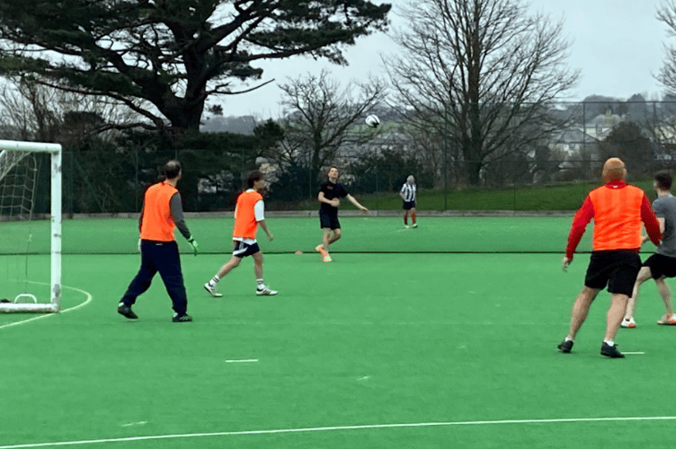 The football sessions at Truro School