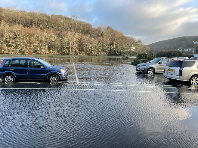Recent flooding in Looe