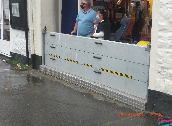 Flood defences used in Looe