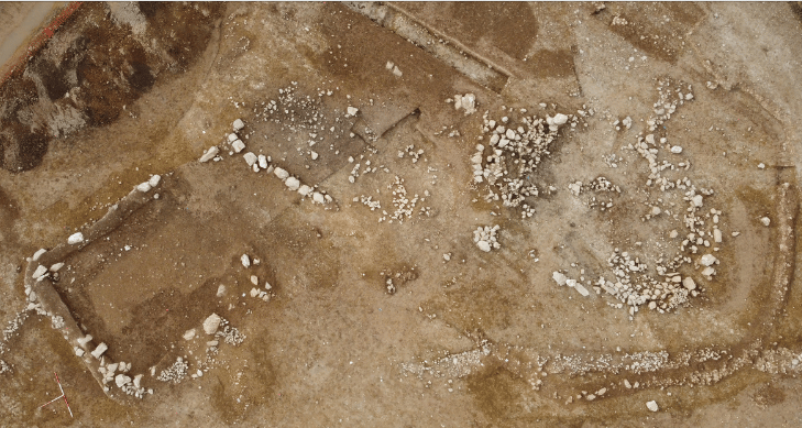 The ancient site that was found in Newquay from above (PICTURES: CORNWALL ARCHAEOLOGICAL UNIT)